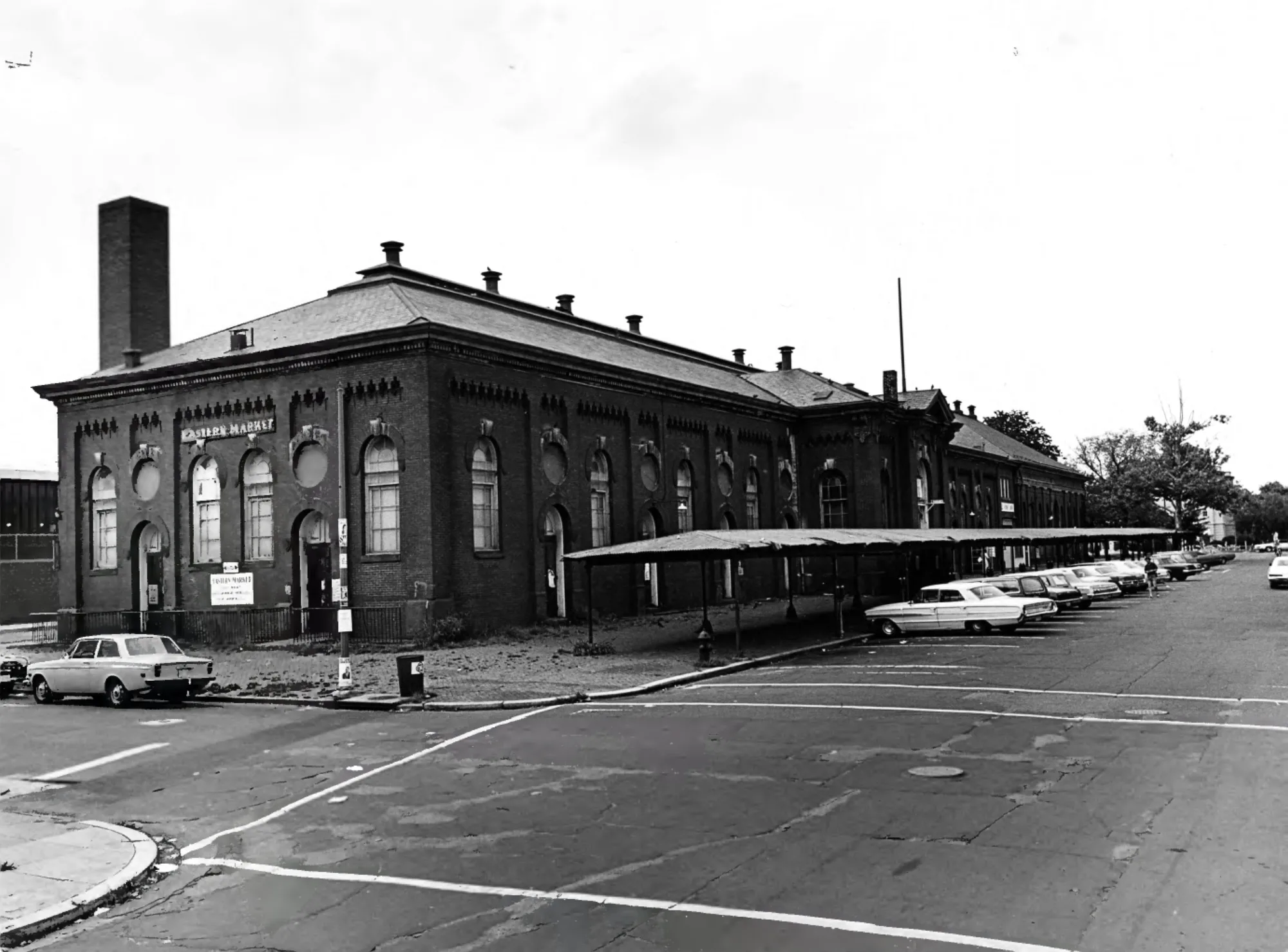 The historic Eastern Market hall on Capitol Hill, with its produce and food stalls, Washington, D.C.