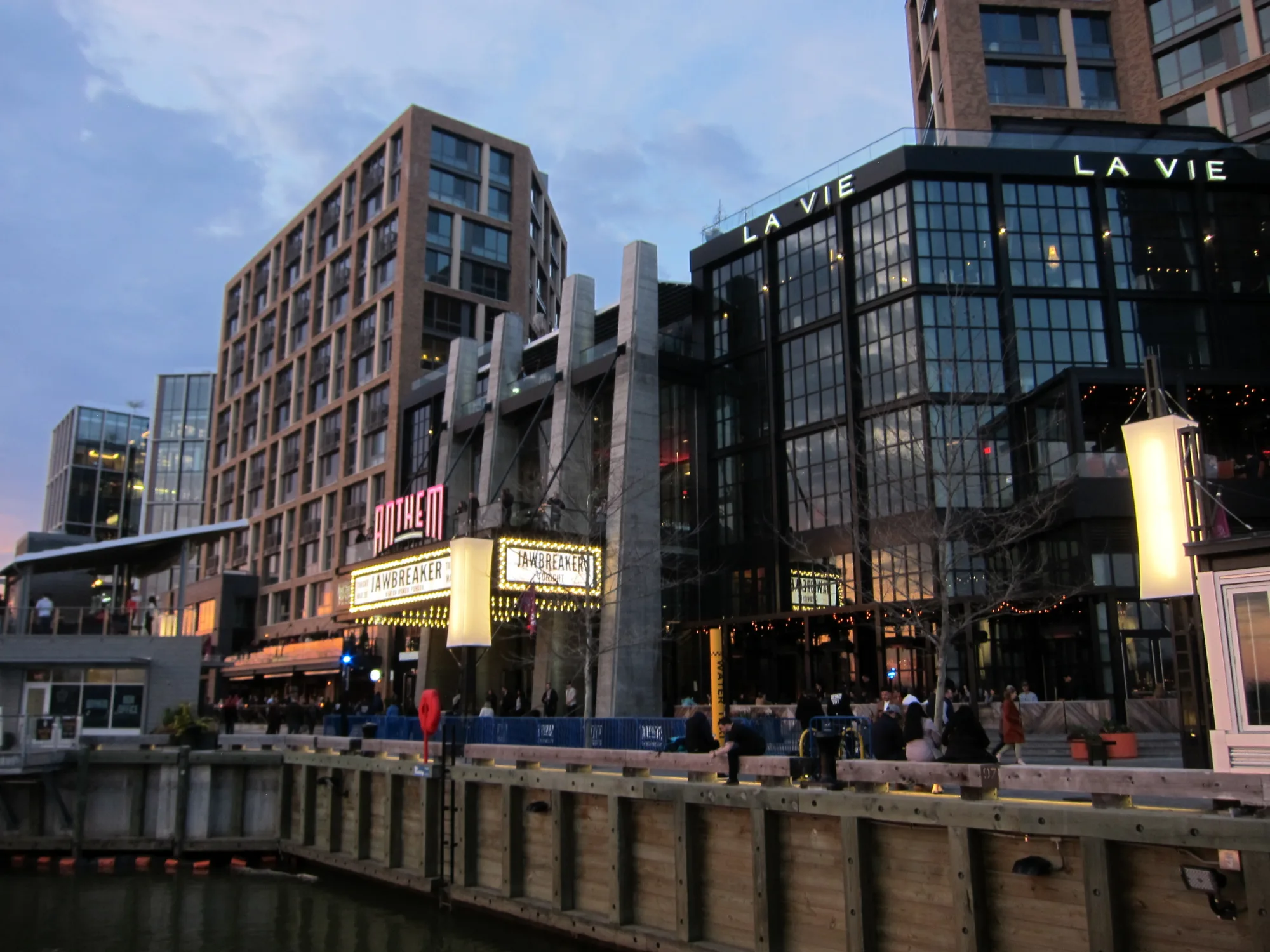 The waterfront promenade and restaurants of the Wharf on the Washington Channel, Washington, D.C.